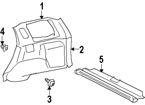 Interior Trim - Quarter Panels for 2002 Isuzu Rodeo #0