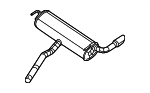 68286399AC - : Muffler &amp; Tail Pipe for Jeep: Cherokee Image
