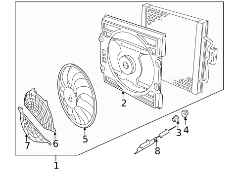 Condenser Fan for 2003 BMW 540i #0
