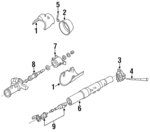 E6TZ3B676A - Steering: Main-shaft for Ford: Bronco II, Ranger Image