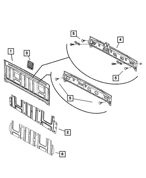 Aperture Panel, Pillar Supports and Cab Back  for 2014 Ram 3500 #7