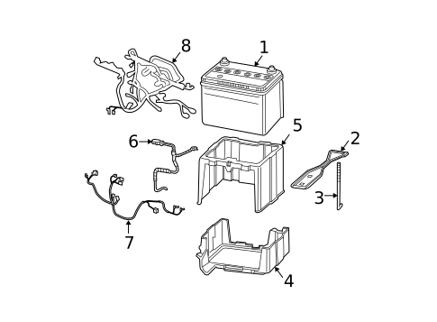 Battery for 2003 Acura RSX #0
