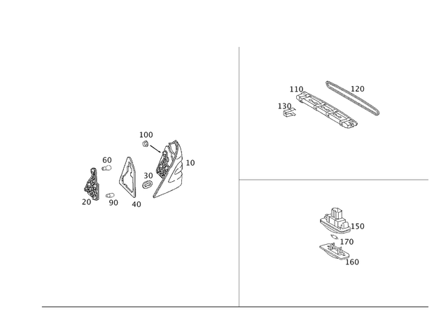 2038201064 - Electrical System: Tail Lamp for Mercedes-Benz: C230, C280, C32 AMG, C350, C55 AMG Image image