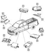 68306563AA - Electrical: Vehicle Systems Interface Module for Ram: 1500, 2500, 3500 Image
