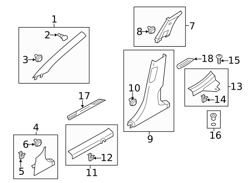 Interior Trim - Pillars for 2019 Hyundai Veloster #0