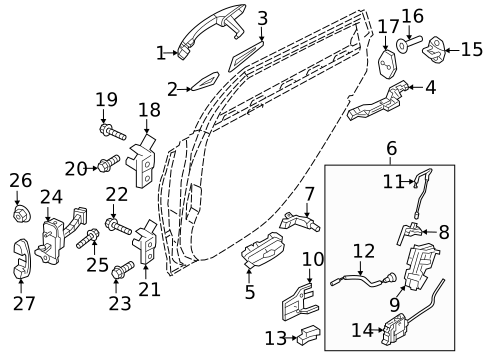 Rear Door for 2024 Genesis Electrified G80 #0
