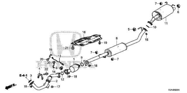 Exhaust Pipe - Muffler ('15-) for 2016 Honda CR-V #0