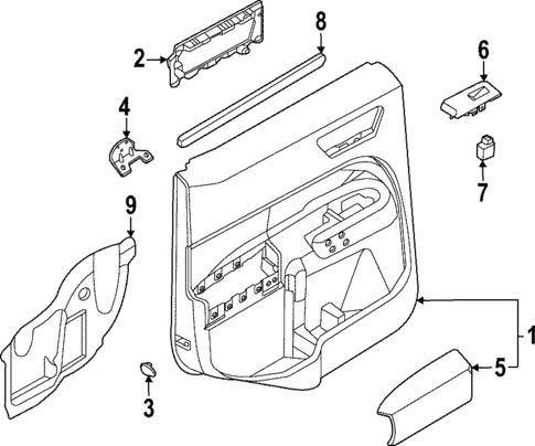 Interior Trim - Rear Door for 2023 Ford Maverick #0