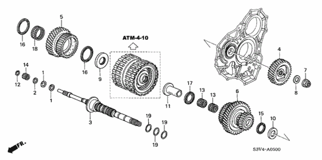 AT Mainshaft ('01-'02) for 2002 Acura MDX #0