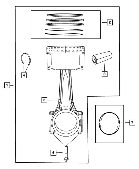Crankshaft, Piston, Drive Plate, Flywheel, and Damper for 2012 Jeep Liberty #1