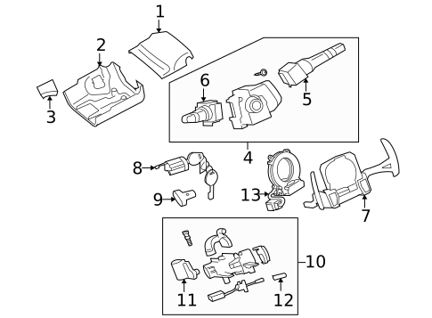 Shroud, Switches & Levers for 2017 Mitsubishi Lancer #0
