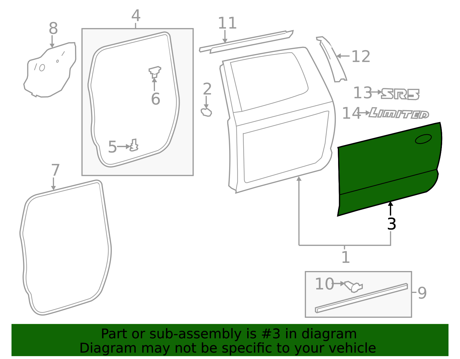 トラ様オーダーページ 2007-2021 Toyota Tundra Outer Panel 67113-0C070 | Toyota Parts Express