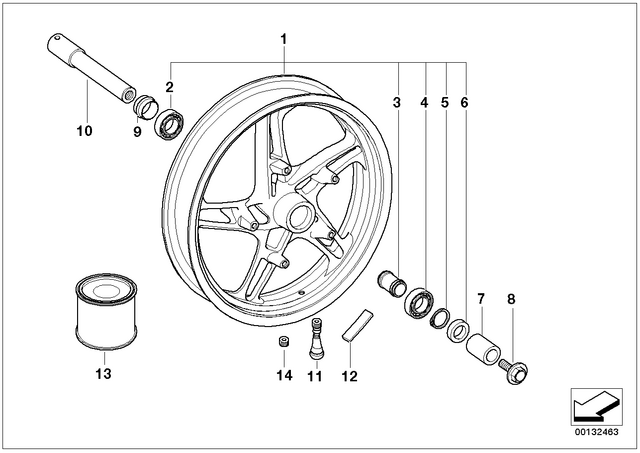 36312335066 - Wheels and Tires: Pipe -  for BMW-Motorrad Image