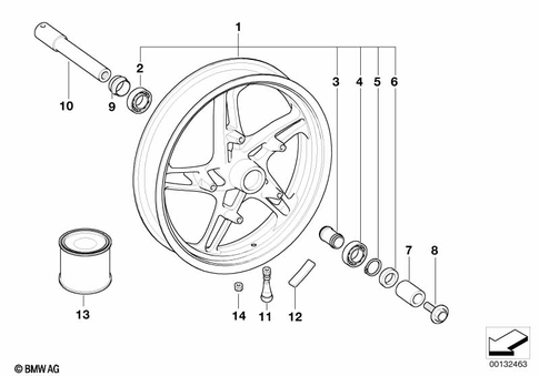Wheels with Bearings for 2003 BMW-Motorrad R 1100 S #1
