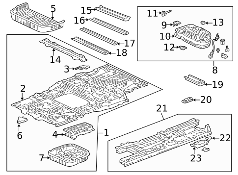 Floor & Rails for 1999 Honda Odyssey #0