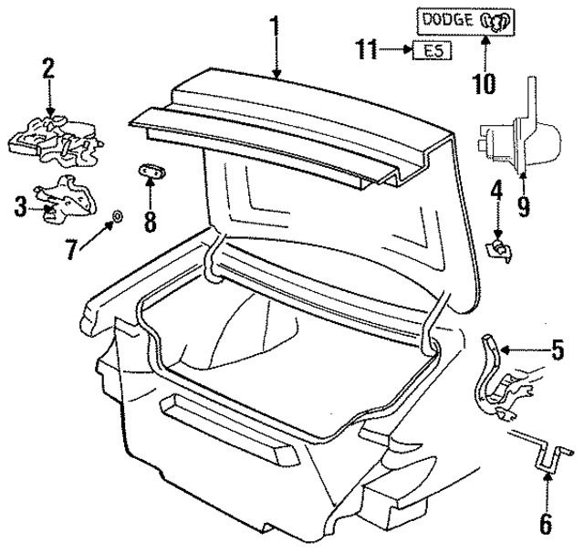 4773837 - Body: Trunk Lid for Mopar Image