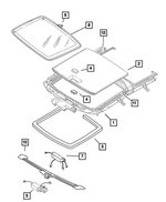 5101948AB - Body Sheet Metal Except Doors: Sunroof Frame for Mopar Image