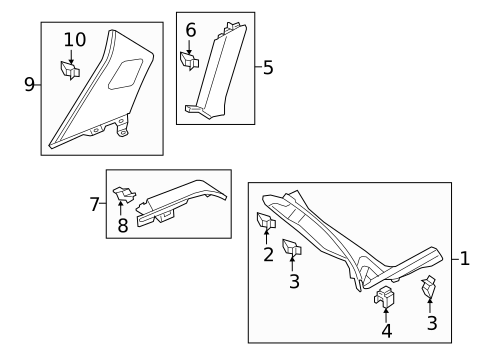 Interior Trim - Quarter Panels for 2017 Audi Q3 #0