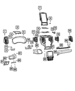 7HY051Z6AA - Interior Trim: Air Conditioning &amp; Heater Outlet for Mopar Image
