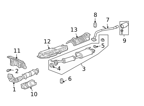 Exhaust Components for 2003 Honda Element #0