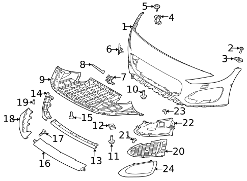 Bumper & Components - Front for 2021 Jaguar F-Type #0