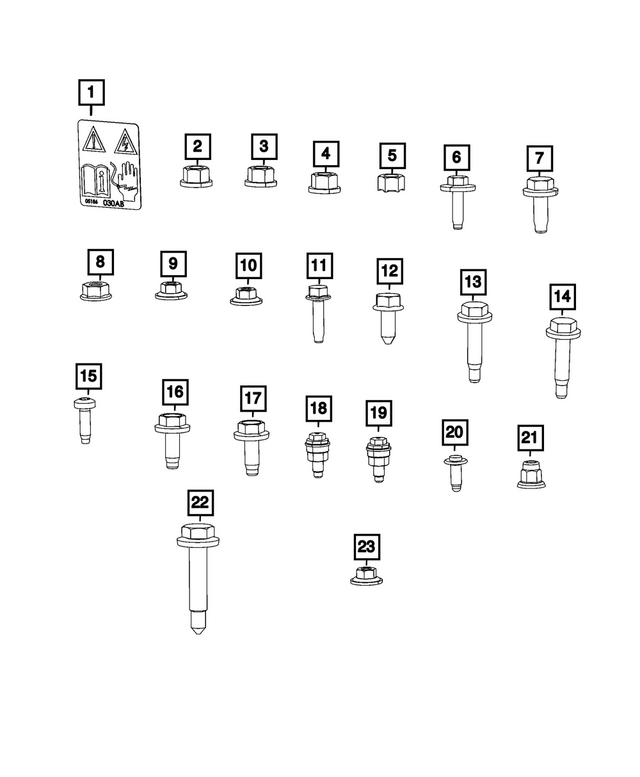 6102508AA - Electrical: Hex Weld Nut for Mopar Image