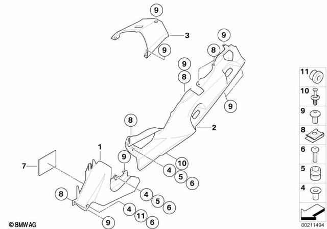 46637685010 - : Tail Trim                 for BMW-Motorrad Image