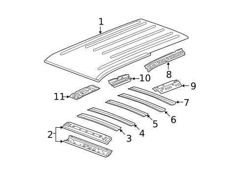 Roof & Components for 2011 Chevrolet Suburban 1500 #0