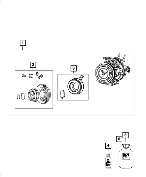 Air Conditioner Compressor and Mounting for 2025 Jeep Gladiator #0