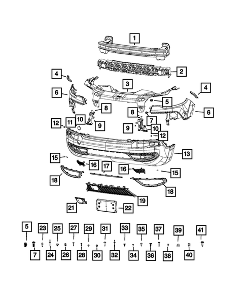Front Bumper and Fascia for 2022 Jeep Cherokee #1