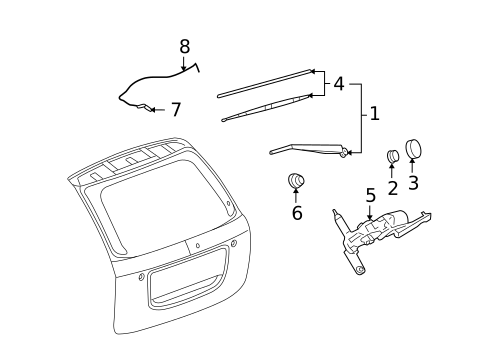 Wiper & Washer Components for 2006 Pontiac Torrent #1