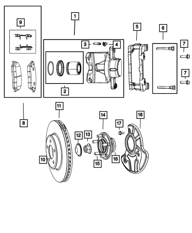 1BP03488AA - Brakes: Disc Brake Caliper Assembly, Bproauto, Right for Mopar Image