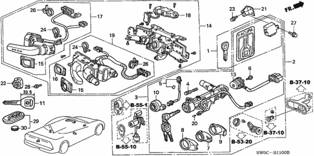 Combination Switch for 2004 Acura NSX #0
