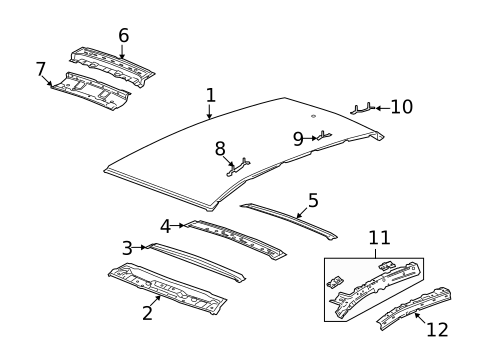 Roof & Components for 2008 Saturn Vue #0
