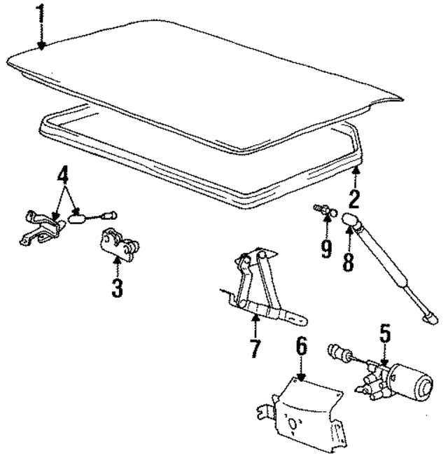 94151210710 - Body: Trunk Lid for Porsche Image