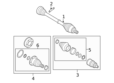 Drive Axles for 2015 Volkswagen CC #1