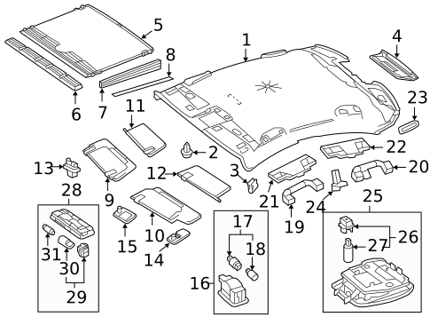 Interior Trim - Roof for 2021 Mercedes-Benz C 63 AMG&reg; #6