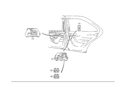 Switch Rear Door Lining for 2000 Mercedes-Benz S430 #1