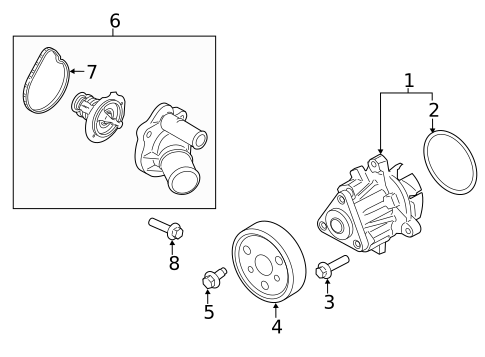 Water Pump for 2014 Ford Transit Connect #0