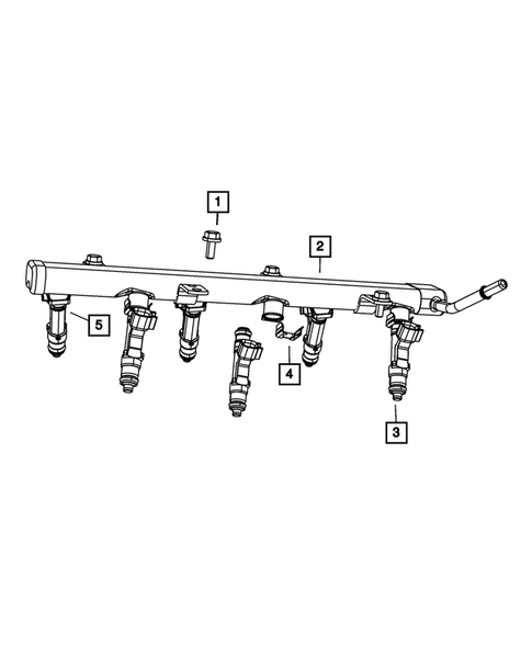 Fuel Rail and Injectors for 2010 Jeep Wrangler #0