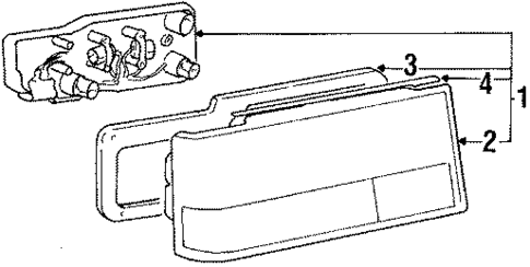 Tail Lamps for 1988 Mitsubishi Cordia #0