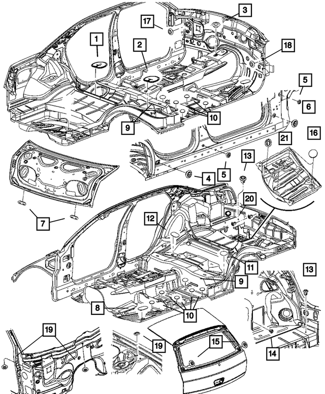 « 4780797AB – Body Sheet Metal Except Doors : Accès Au Réservoir à Carburant Couvercle, Côté Gauche pour Mopar Image »