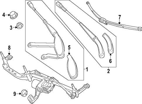 Wiper Components for 2025 Mercedes-Benz EQE AMG #0