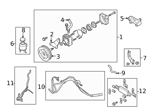 Pump & Hoses for 2014 INFINITI Q50 #0