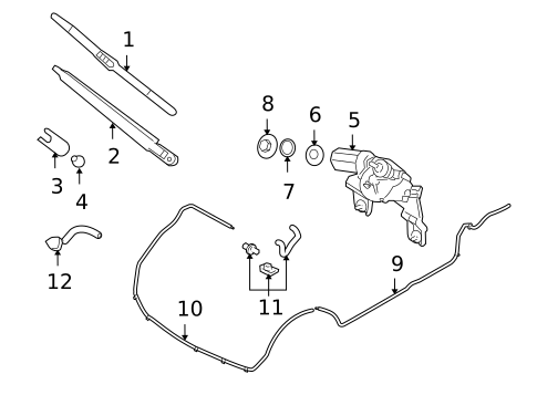 Wipers for 2012 Hyundai Veracruz #1