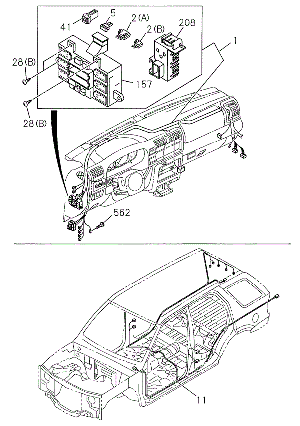 Fuse Box (Cabin) - Wire Harness for 2000 Honda Passport #0