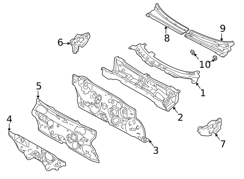 Cowl for 2006 Mazda Tribute #0