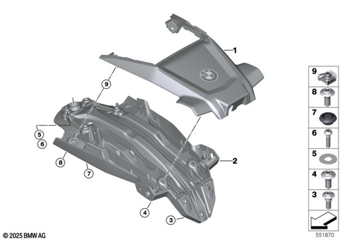 Rear Wheel Cover, License Plate Bracket for 2024 BMW-Motorrad R 12 G/S #1