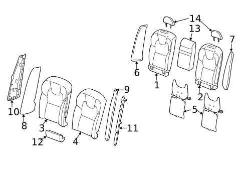 Rear Seat Components for 2022 Volvo XC60 #4