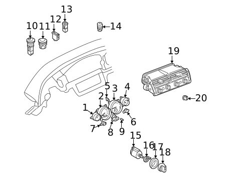 Cluster & Switches for 2000 BMW Z8 #0